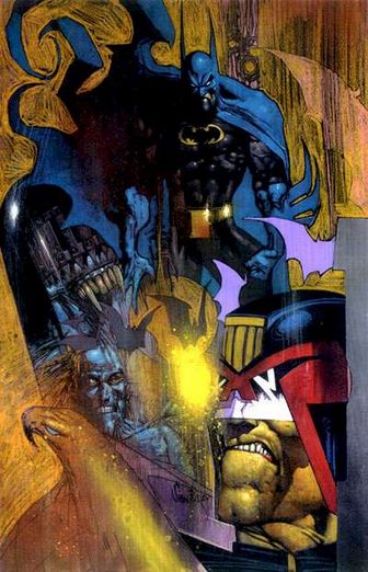 Cover to Batman Judge Dredd