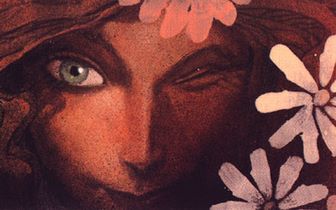 The woman with flowers in her hair by Simon Bisley