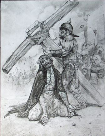 Simon Bisley Jesus drawing